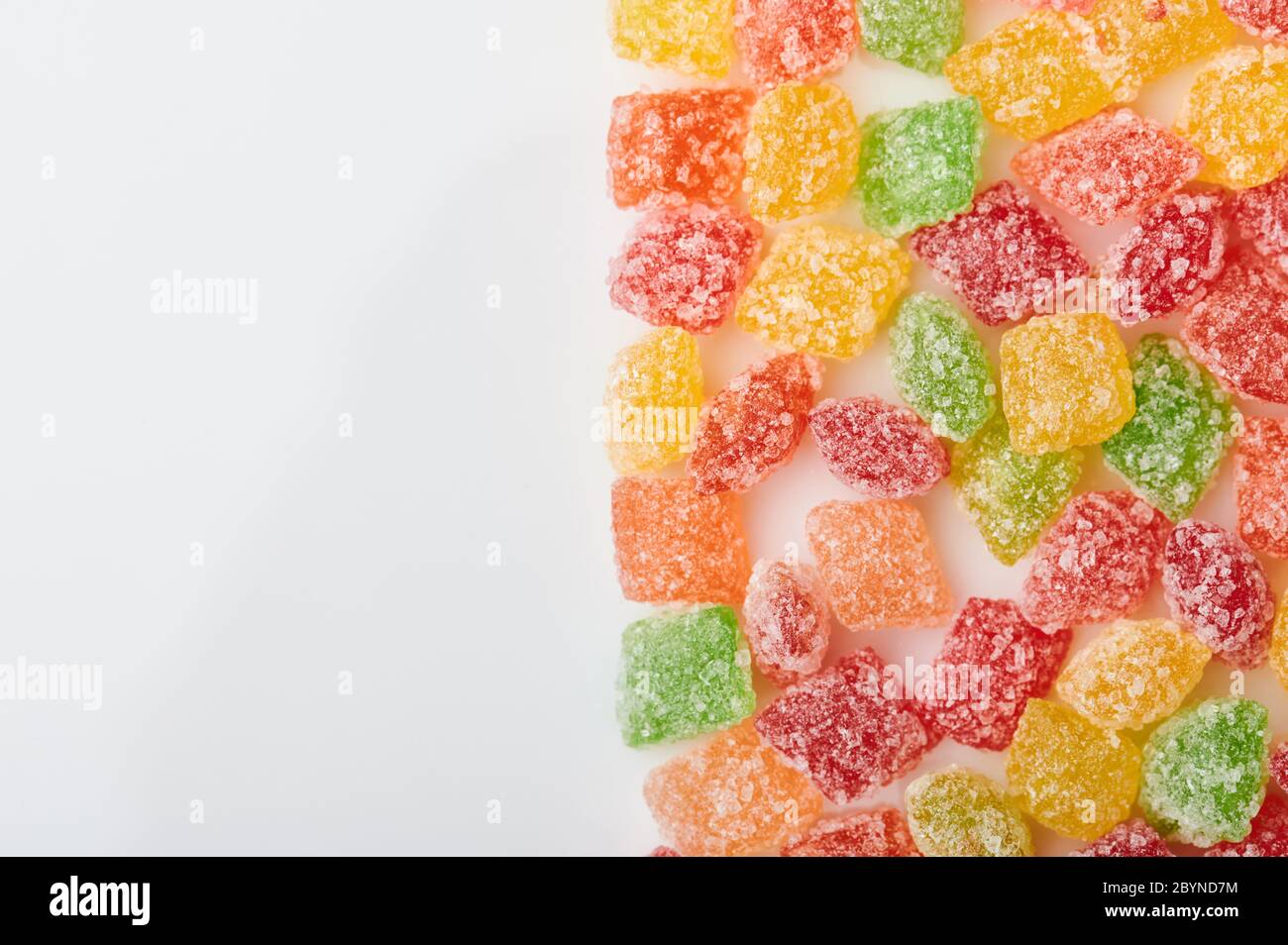 Sugary Candy Thema. Bunte köstliche Junk Food Stockfoto