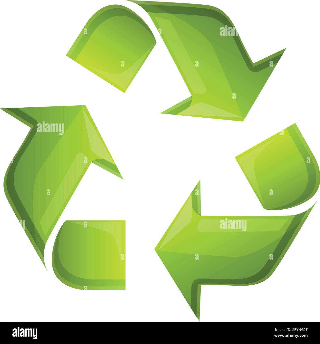 Symbol für Dreieck recyceln. Cartoon von Recycling Dreieck Vektor-Symbol für Web-Design isoliert auf weißem Hintergrund Stock Vektor