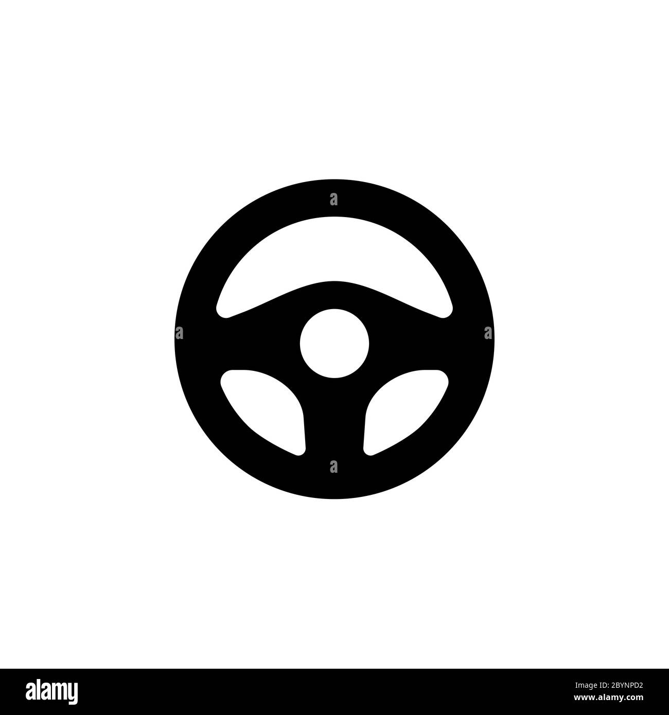 Car steering wheel vector logo Schwarzweiß-Stockfotos und -bilder