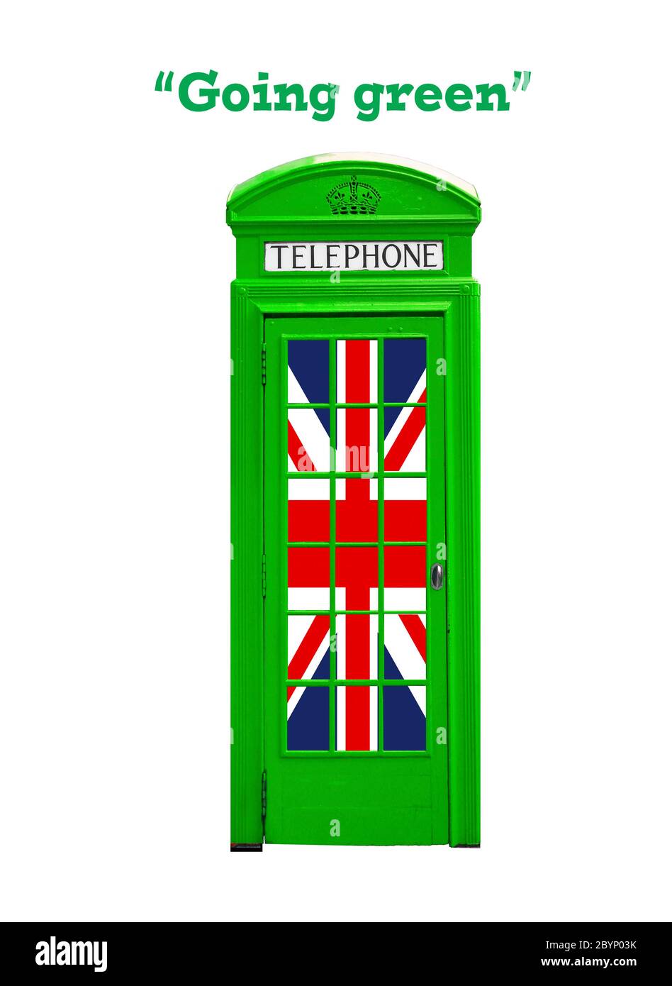 Umweltschutz. Ein Telefonkasten in einer Londoner Straße, England. Früher weit verbreitet, aber jetzt durch Mobiltelefone ersetzt. Beliebt bei Touristen und Besuchern Stockfoto