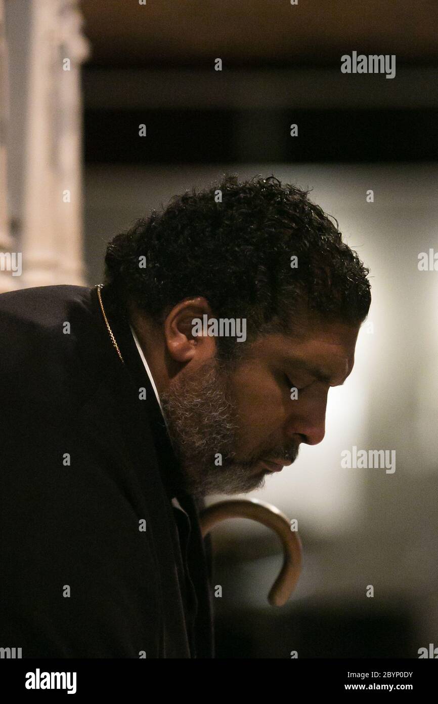 7. Mai 2019, New York, NY, USA: Rev. Dr. William J. Barber II. (USA), Church of St. John the Divine, New York, New York, 7. Mai 2019. Foto Â© Beowulf Sheehan/PEN America (Foto: © Beowulf Sheehan/ZUMA Wire) Stockfoto