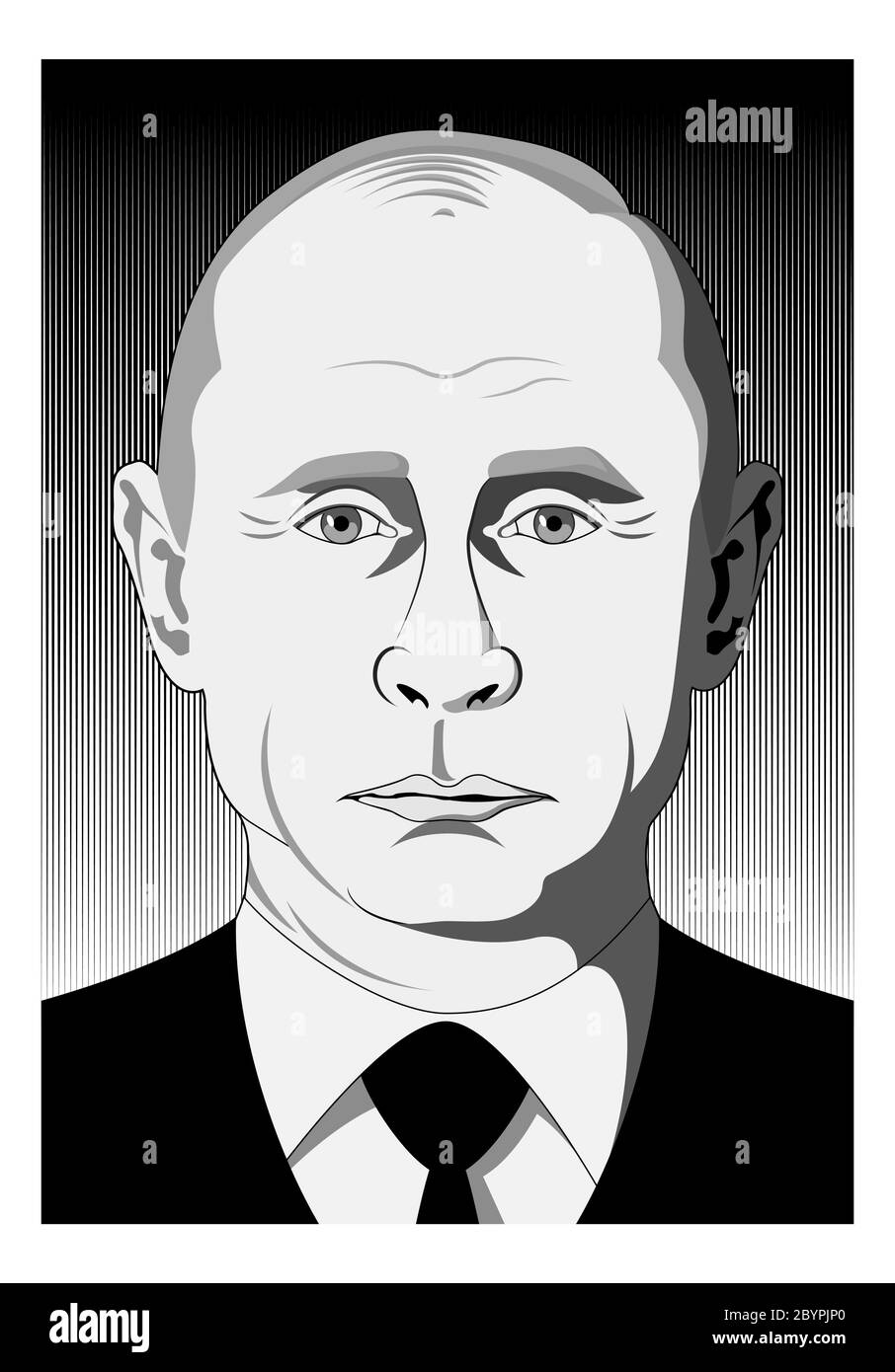 01. Februar 2018: Präsident Putin Stock Vektor