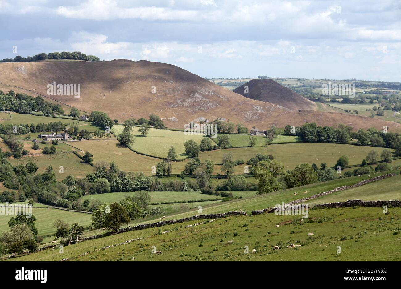 Bunster Hill und Thorpe Cloud im Staffordshire Peak District National Park Stockfoto