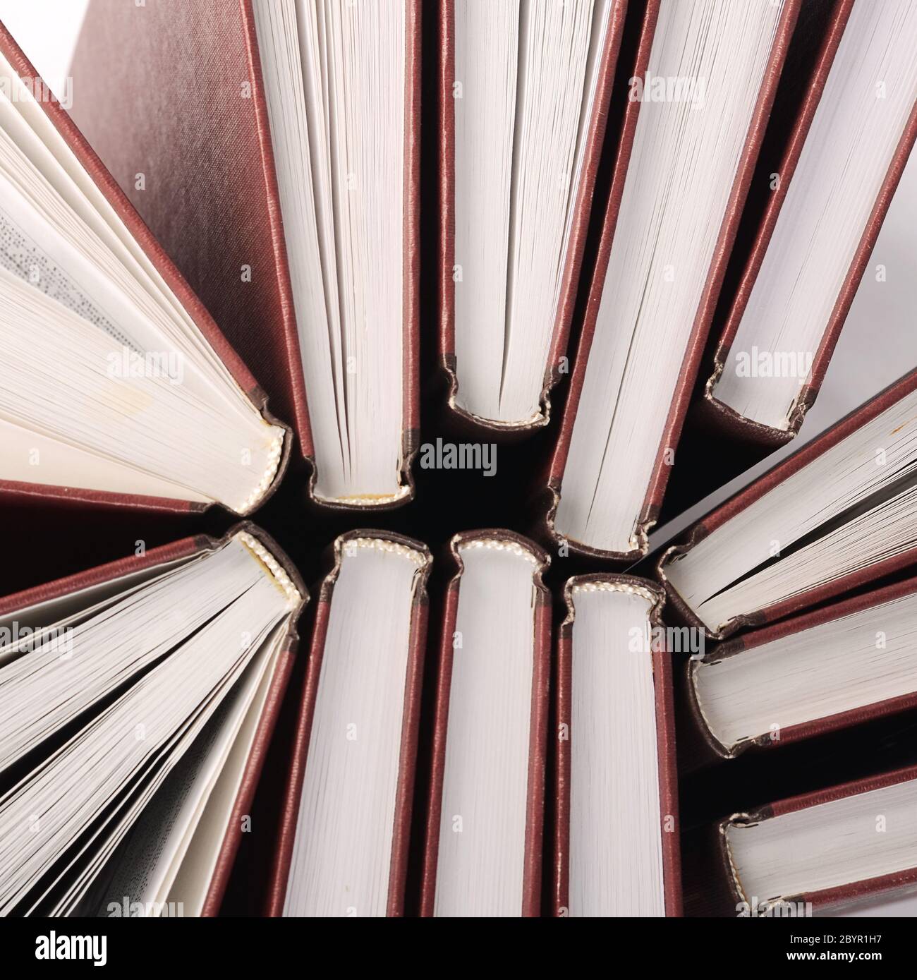 Stapel von Büchern als Hintergrund Stockfoto