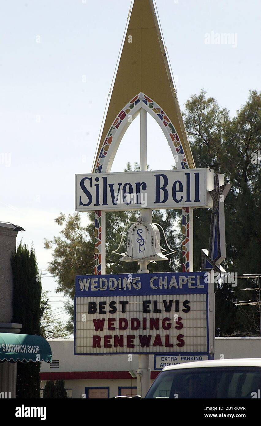 Wedding Chapel Las Vegsa 632 Hotel und die wichtigsten Orte in Las Vegas der schönste Ort in Las Vegas Stockfoto