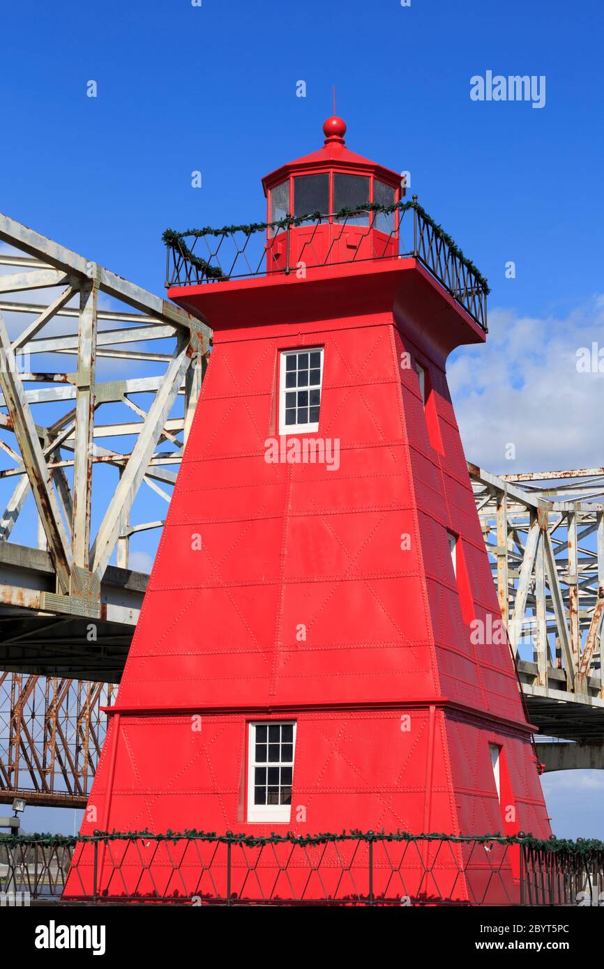 Southwest Reef Lighthouse, Berwick, Louisiana, USA Stockfoto