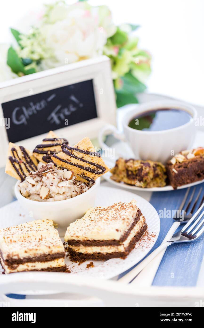 Glutenfreies Dessert Stockfoto