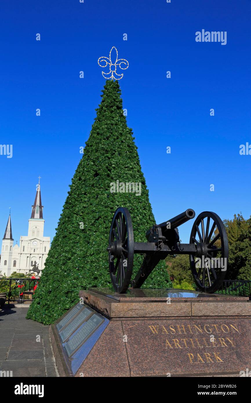 Washington Artillery Park, French Quarter, New Orleans, Louisiana, USA Stockfoto