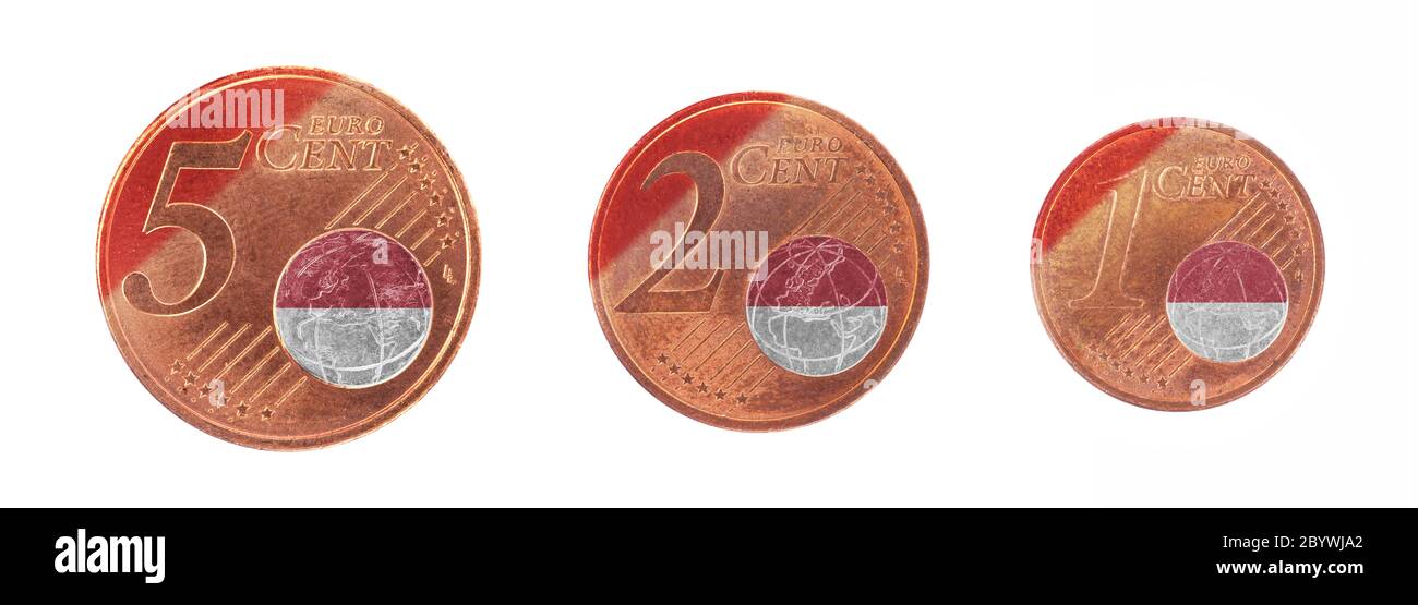 Europäischen Union Konzept - 1, 2 und 5 Cent Stockfoto