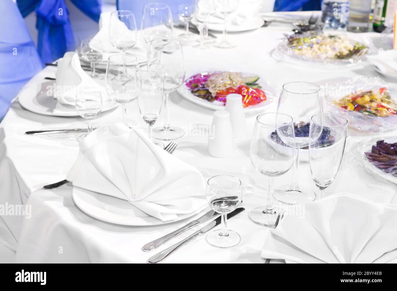 Catering-Service Tischdekoration Stockfoto
