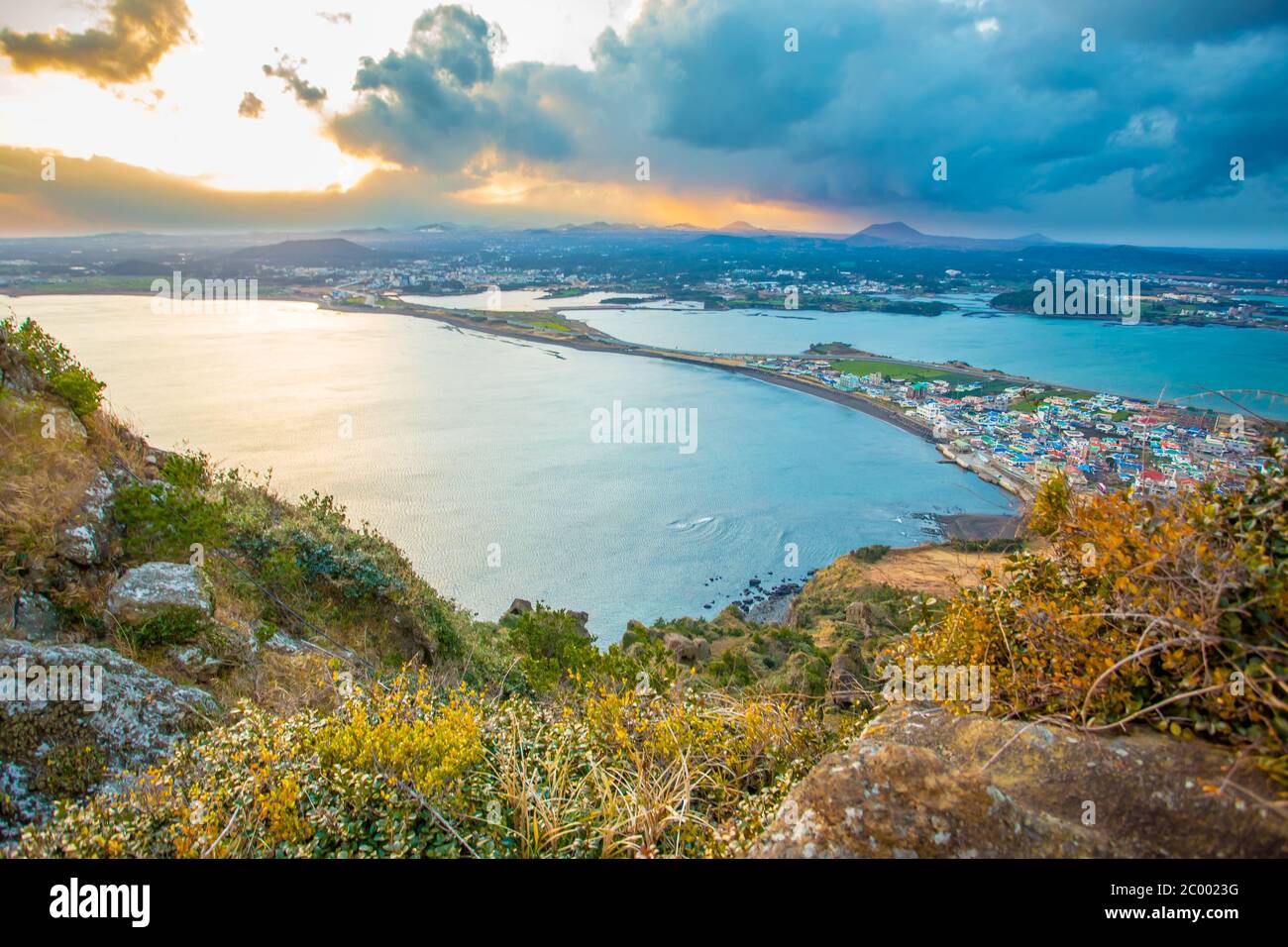 SONGSAN ILCHULBONG in Jeju Island, Südkorea Stockfoto