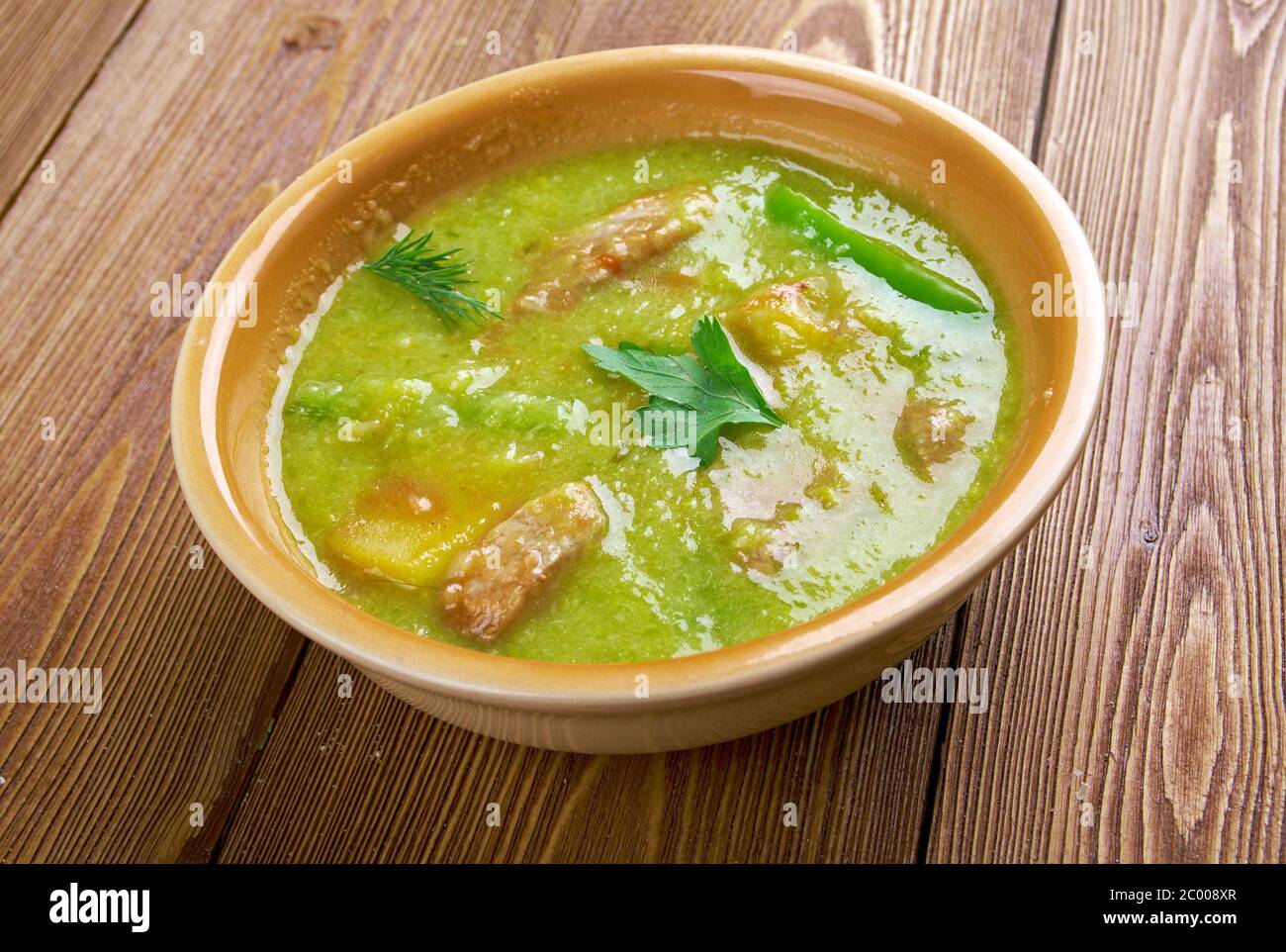 Neuer Mexikanischer Grüner Chili Eintopf Stockfoto