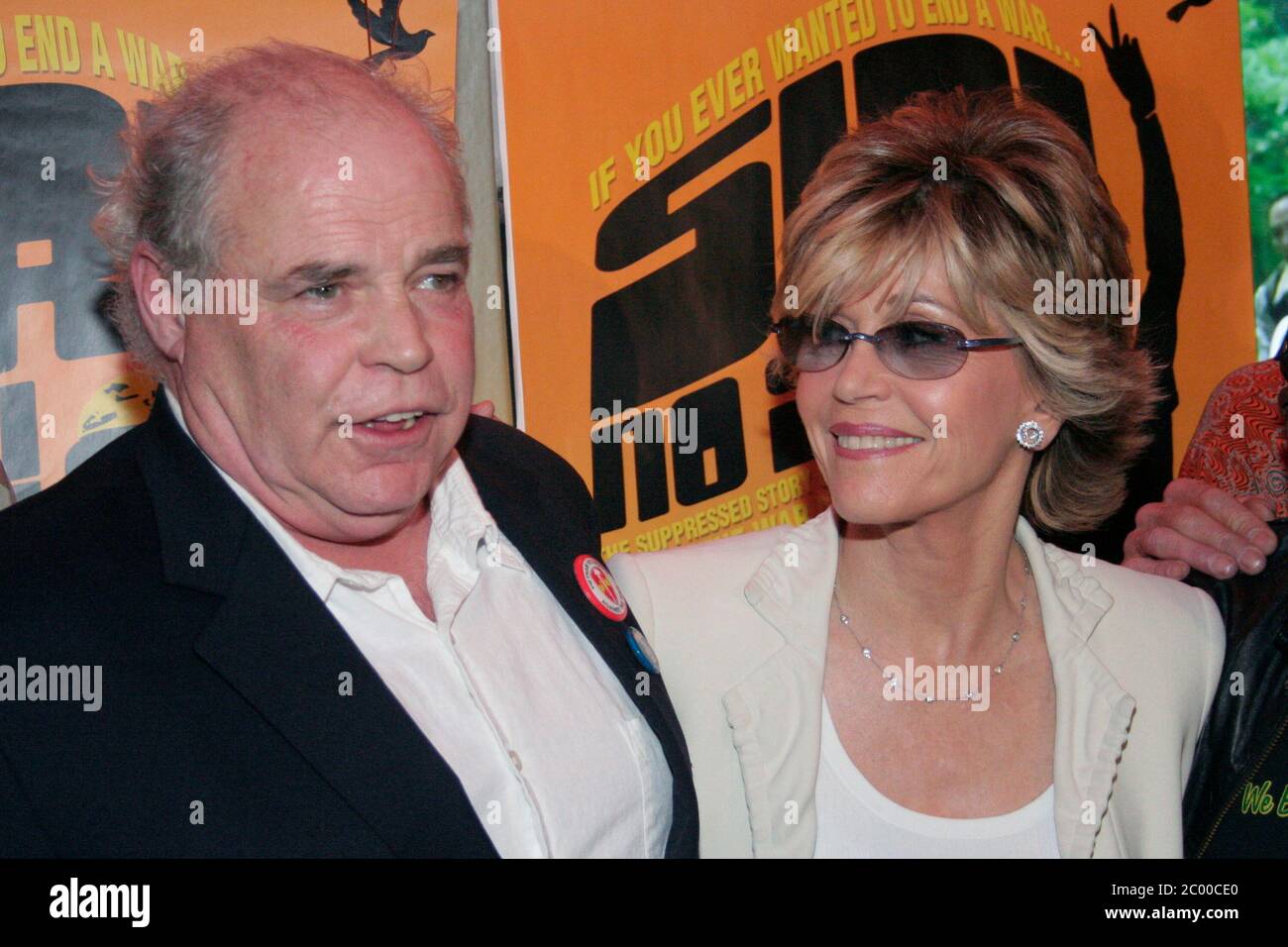 New York, NY, USA. 17 April 2006. Joe Bangert, Jane Fonda beim Benefit Screening von 'Sir! Nein, Herr!“ Im IFC-Zentrum. Kredit: Steve Mack/Alamy Stockfoto