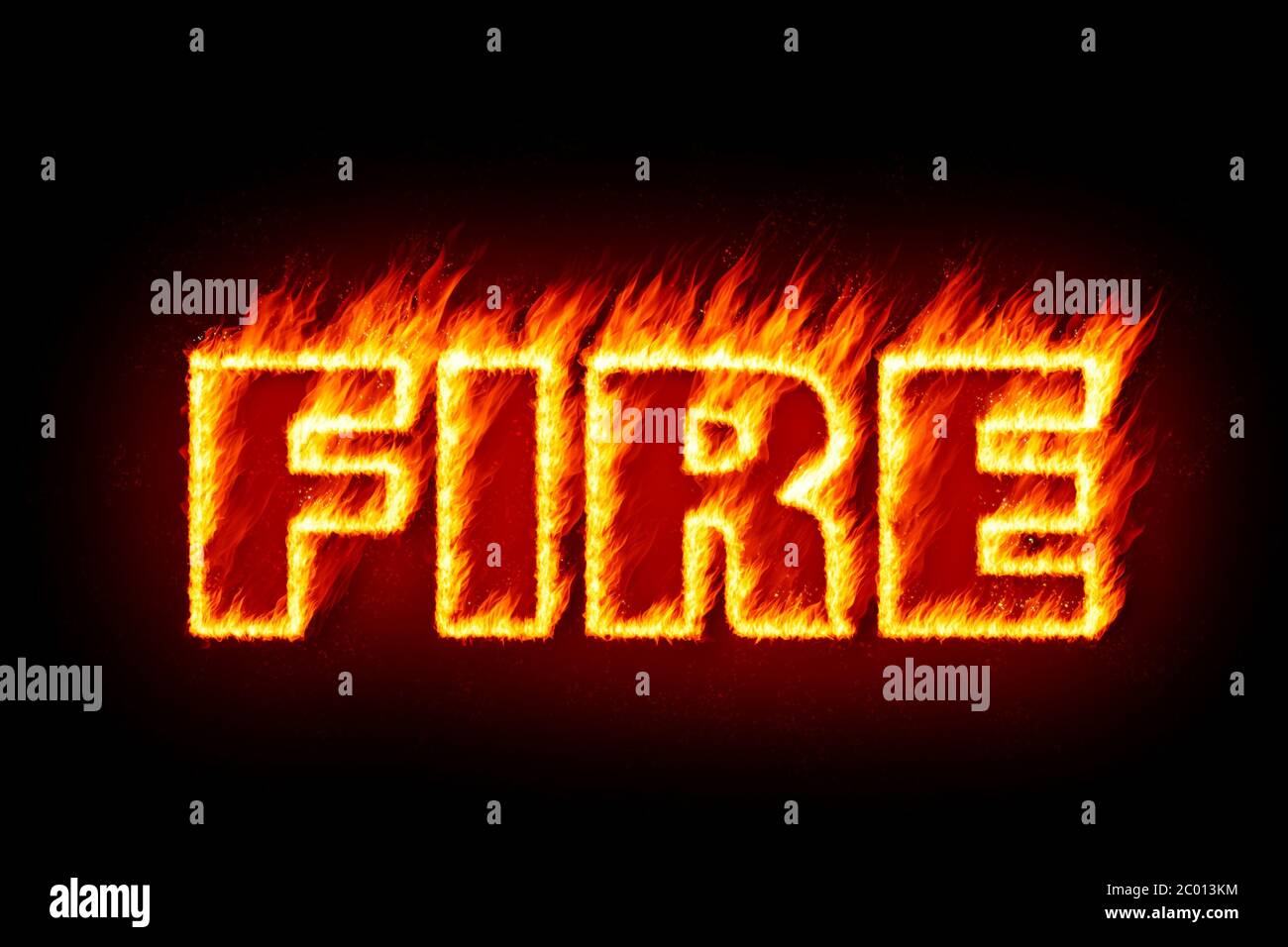Feuer in Flammen Stockfoto
