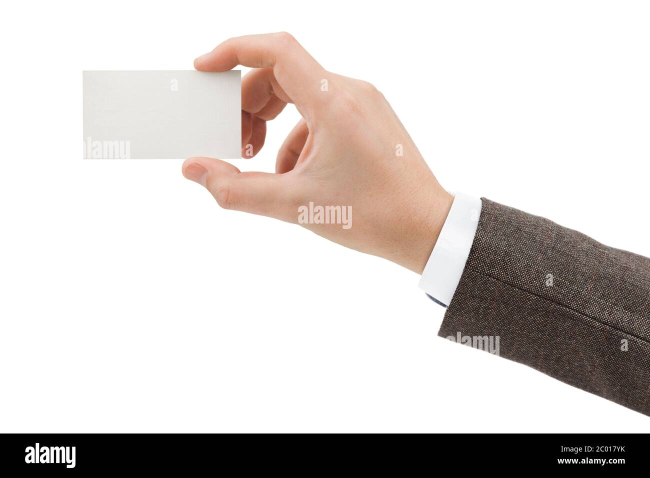 Papier-Karte in der hand Stockfoto