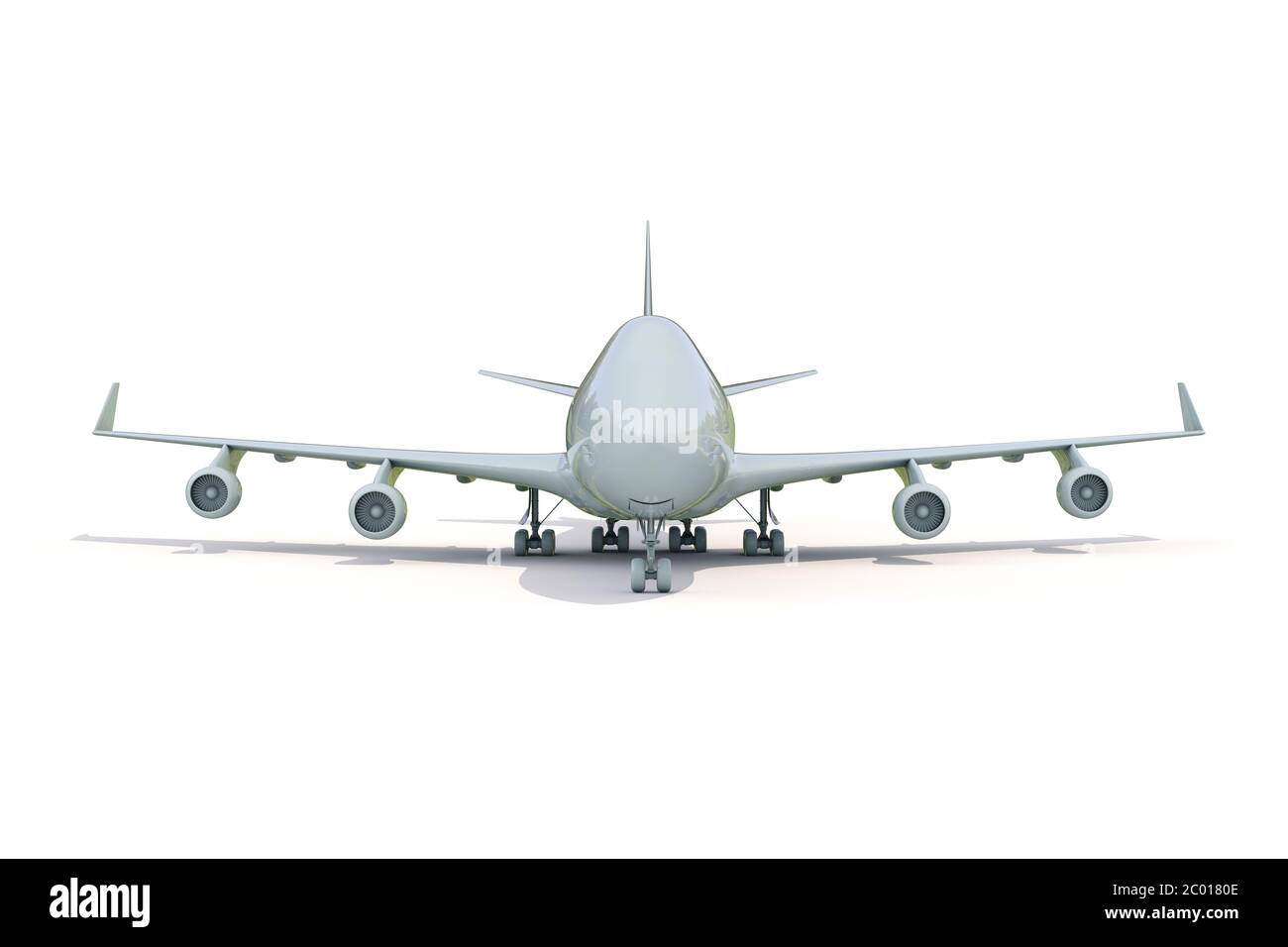 Flugzeug auf Weiß Stockfoto