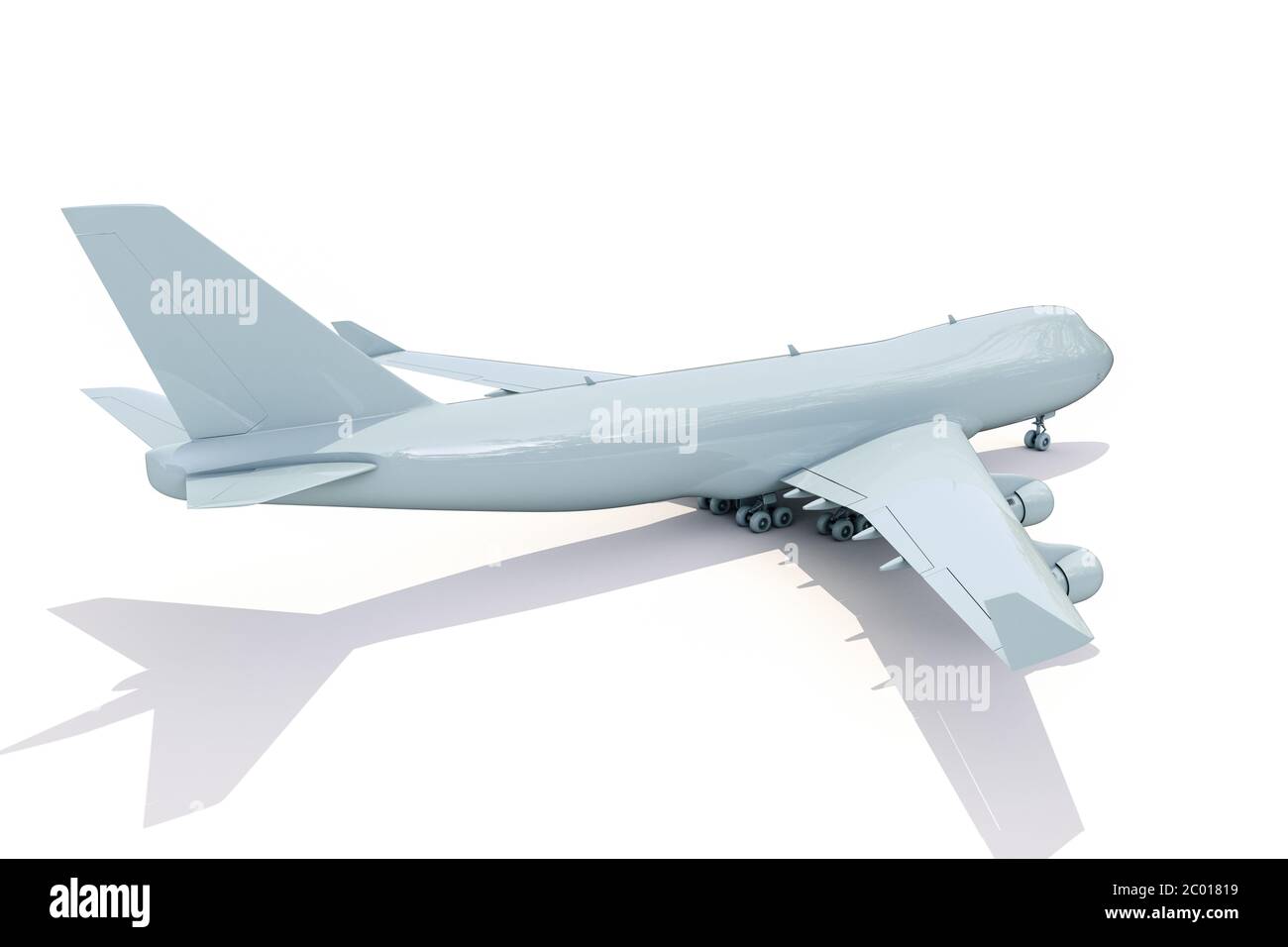 Flugzeug auf Weiß Stockfoto