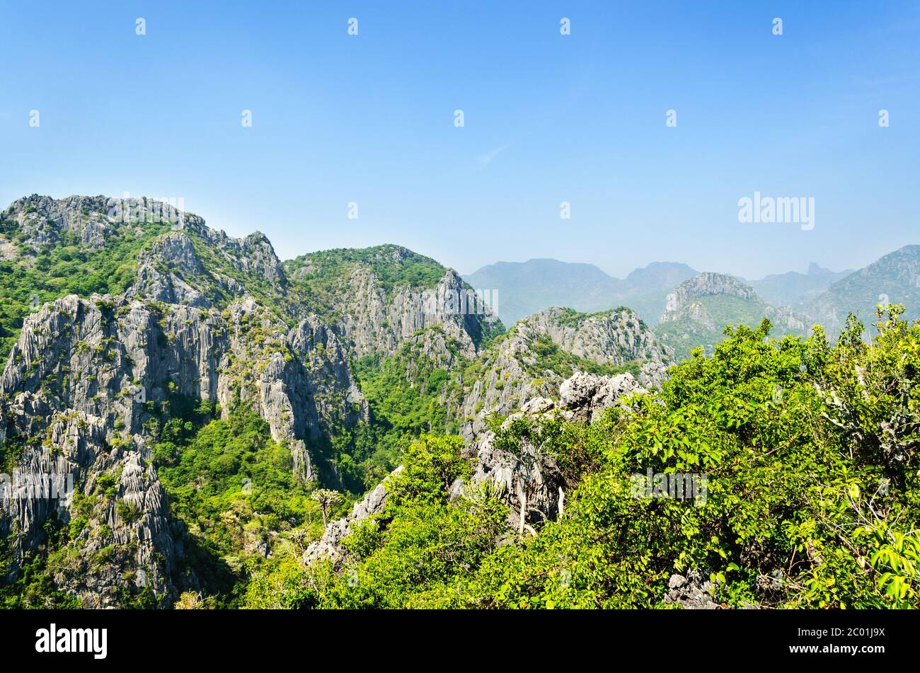 Blick auf den Stone Mountain Stockfoto