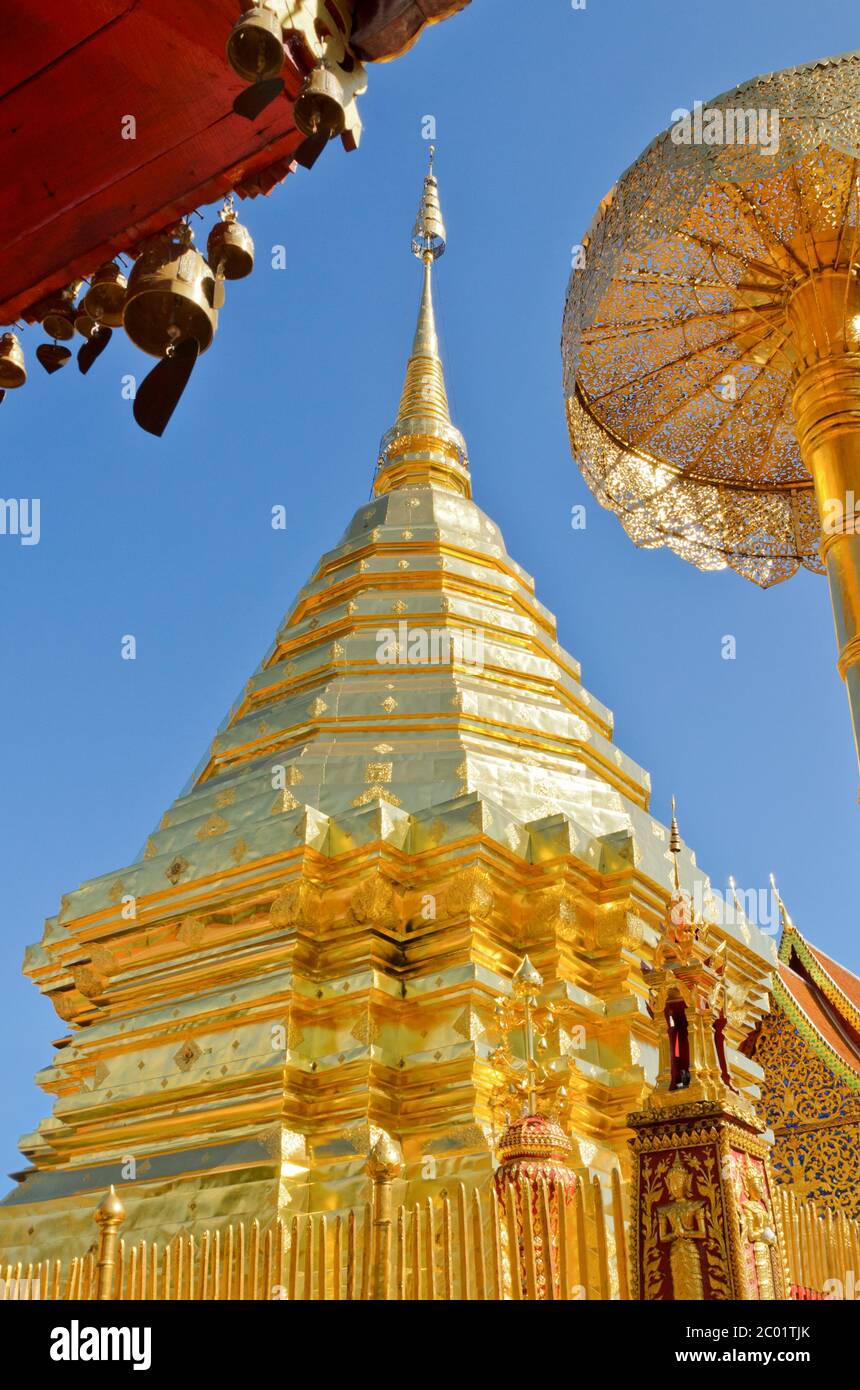 Wat Phra, dass Doi Suthep Tourismus Attraktionen von Thailand Stockfoto