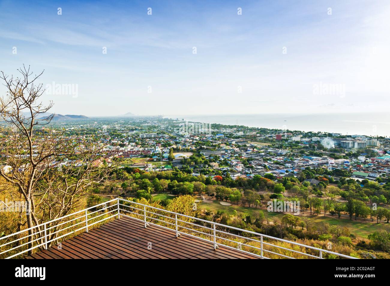 Blick auf die Stadt Hua hin am Morgen Stockfoto