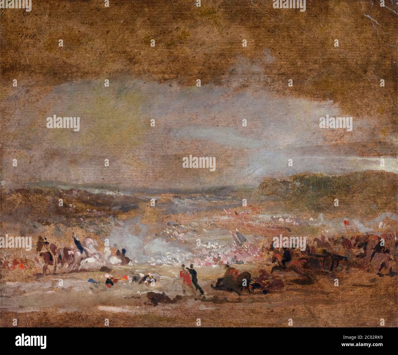 Studie zu 'Battle of Waterloo', Gemälde von George Jones, 1815 Stockfoto
