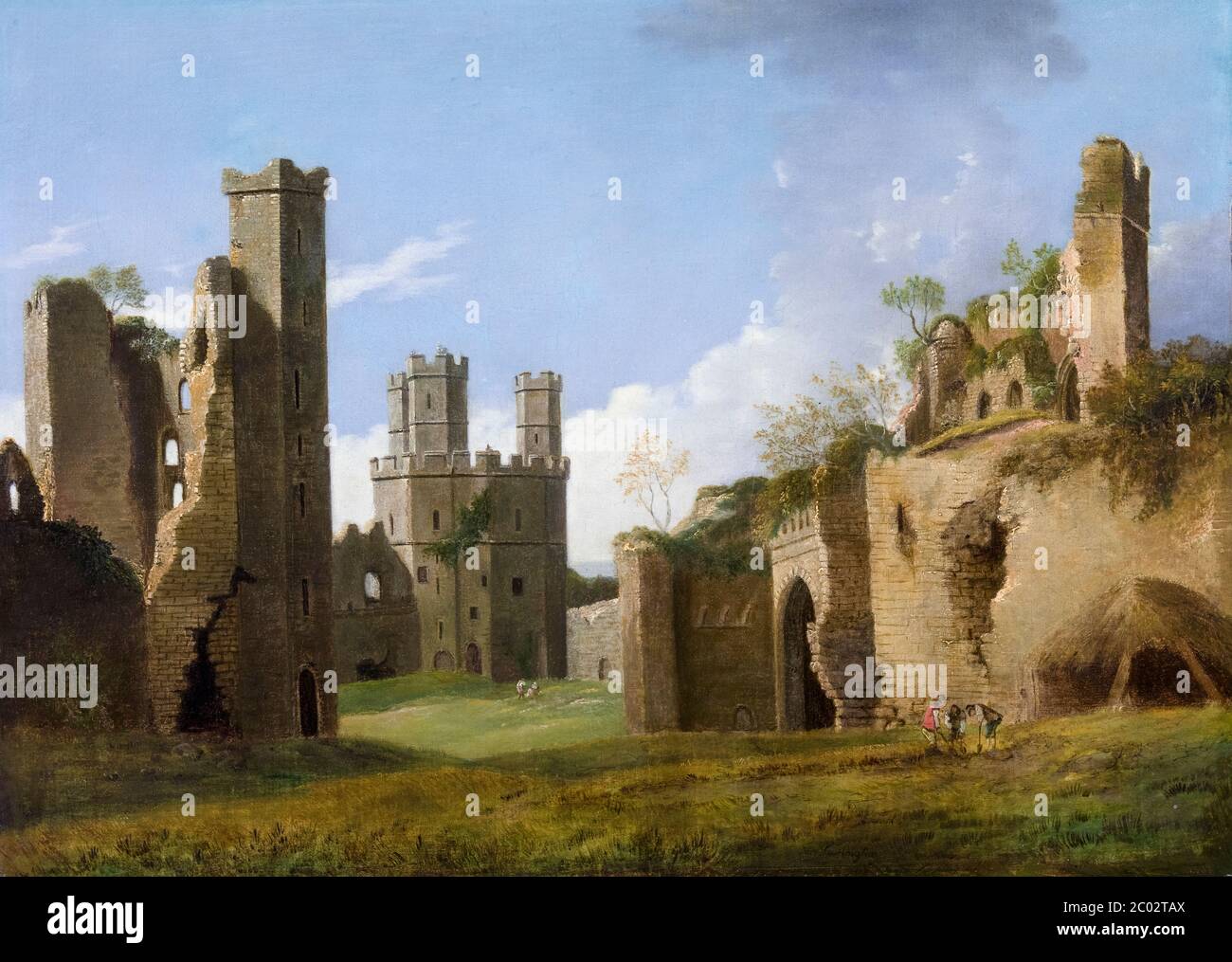 Caernarvon Castle, Gemälde von Joseph Farington, um 1780 Stockfoto