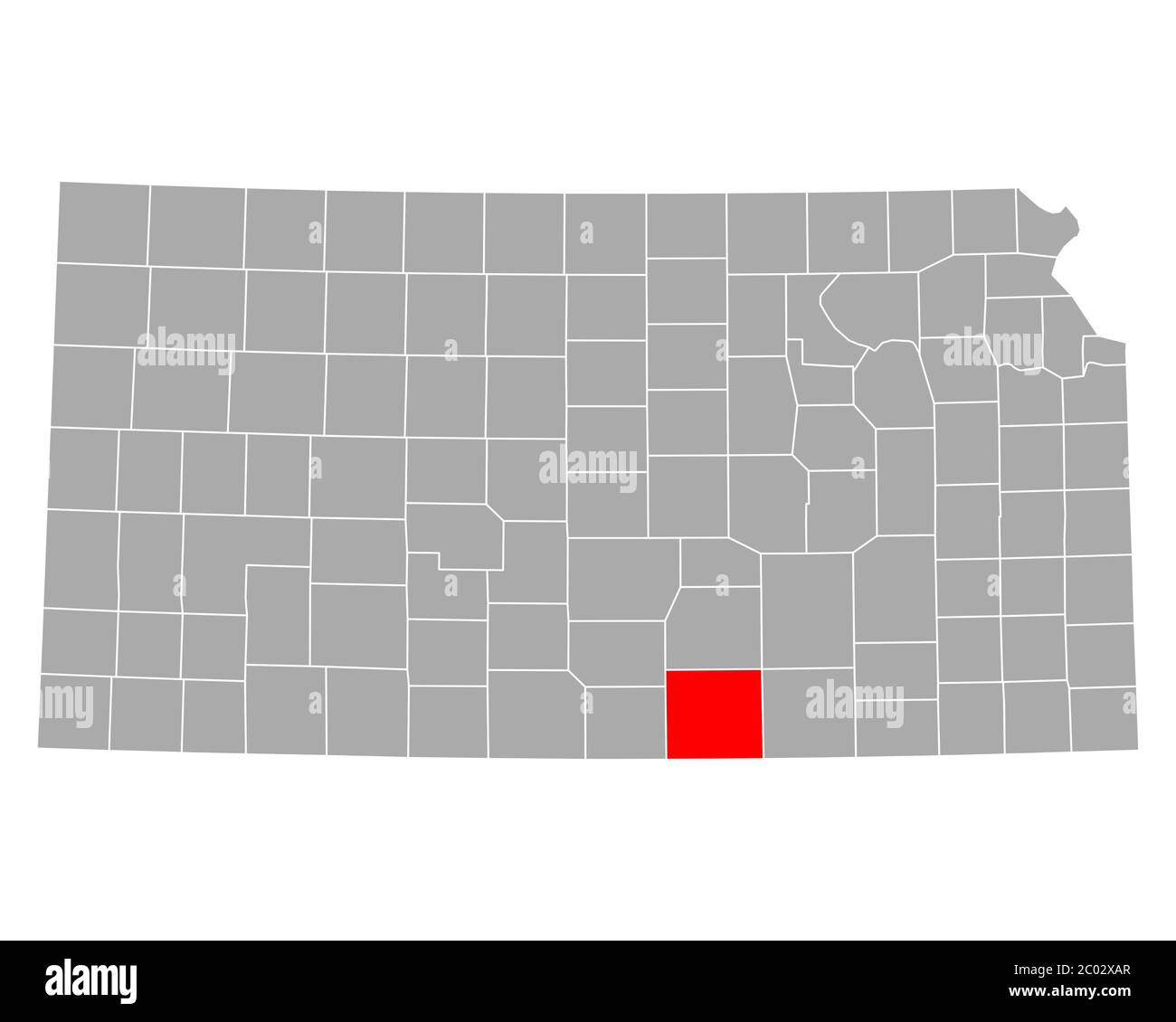 Karte von Sumner in Kansas Stockfoto