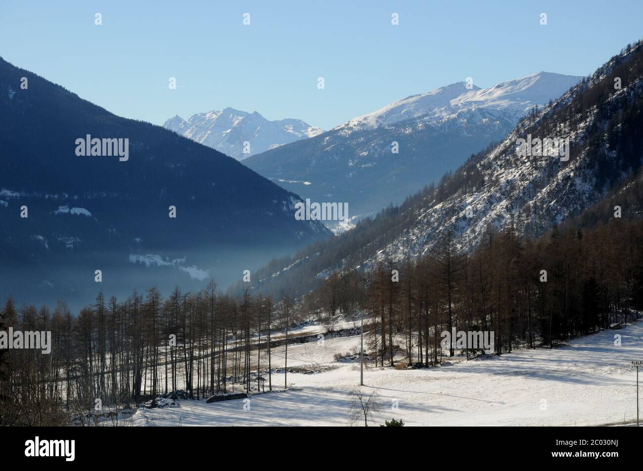 Paesaggio di Bionaz Valle d'Aosta Stockfoto