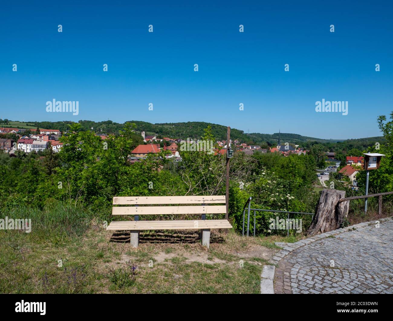 Blick auf Camburg Dornburg in Thüringen Stockfoto