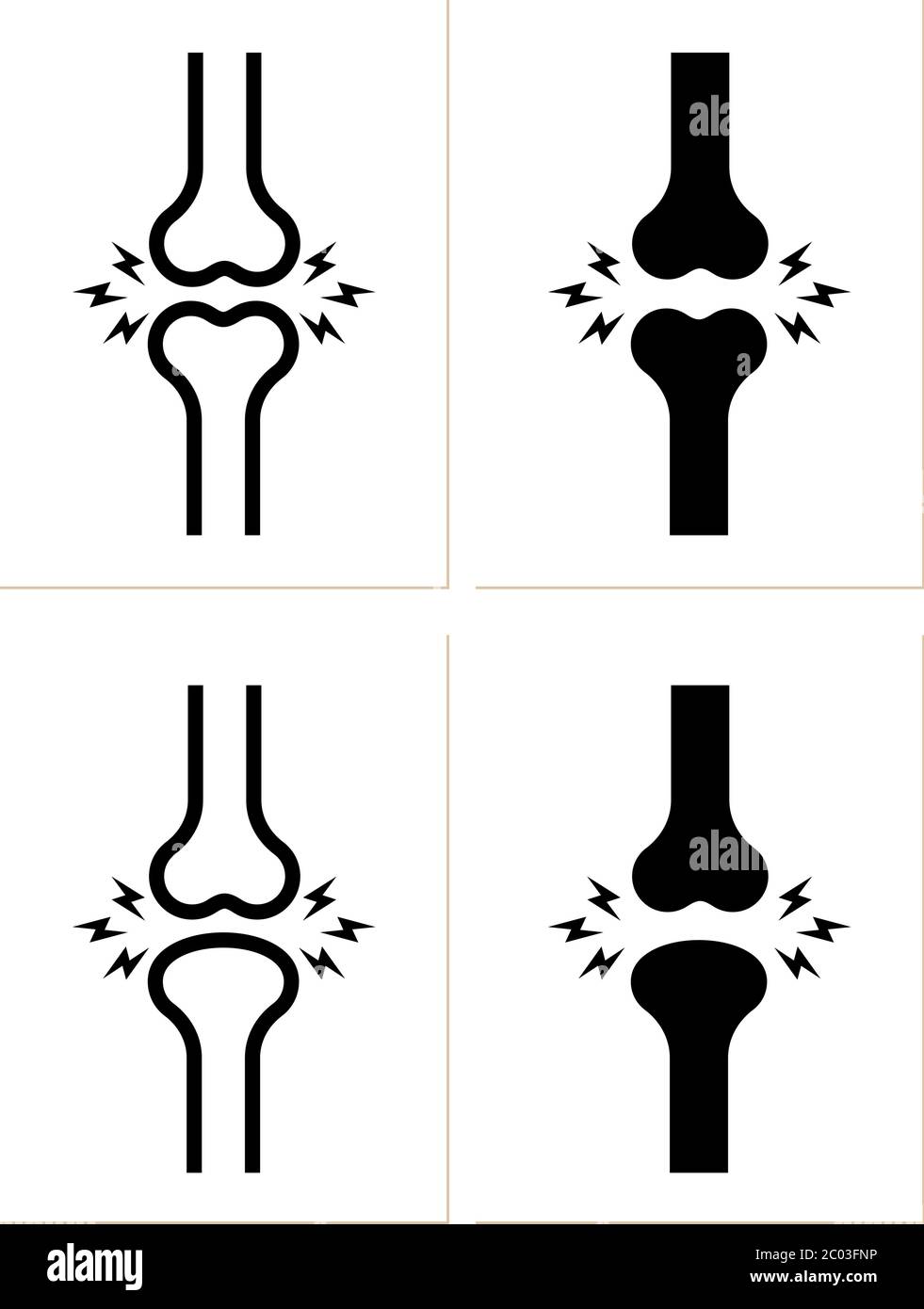 Vektor-Illustration Für Menschliche Knochenschmerzen Stock Vektor