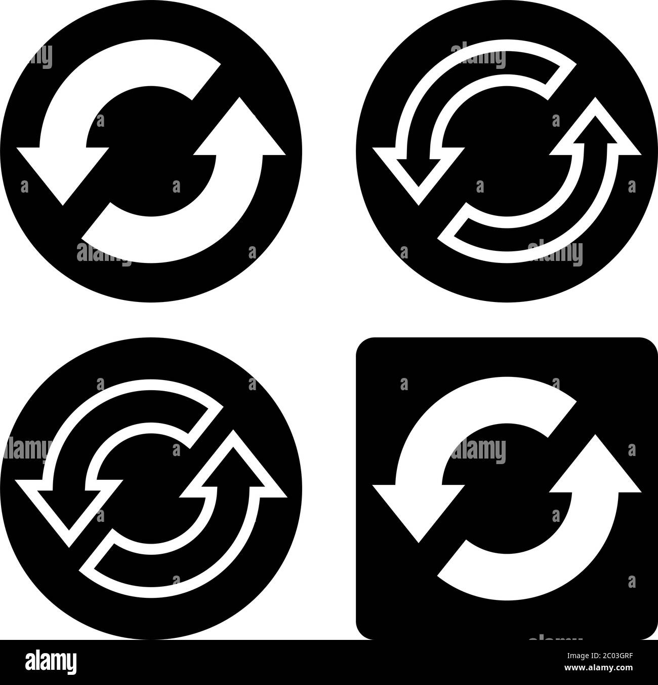 Isolierte Symbolvektordarstellung Aktualisieren, Neu Laden Stock Vektor