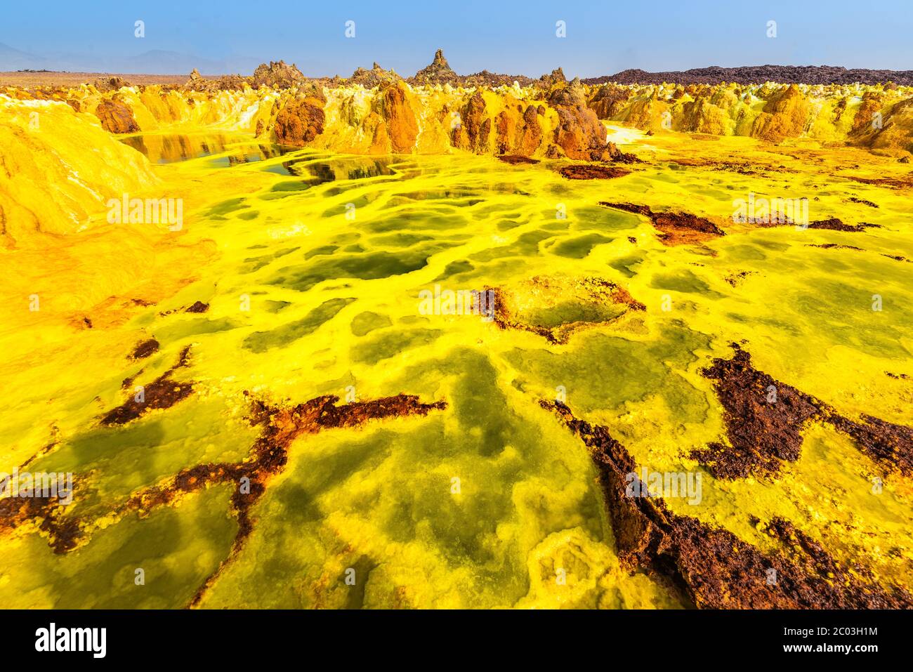 Dallol, Danakil-Depression, Äthiopien Stockfoto