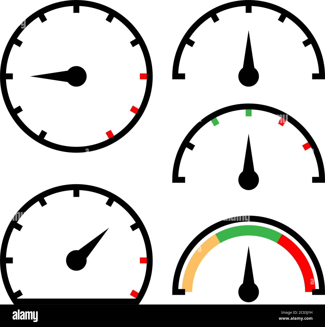 Tachometer-Symbol Vektorgrafik Stock Vektor