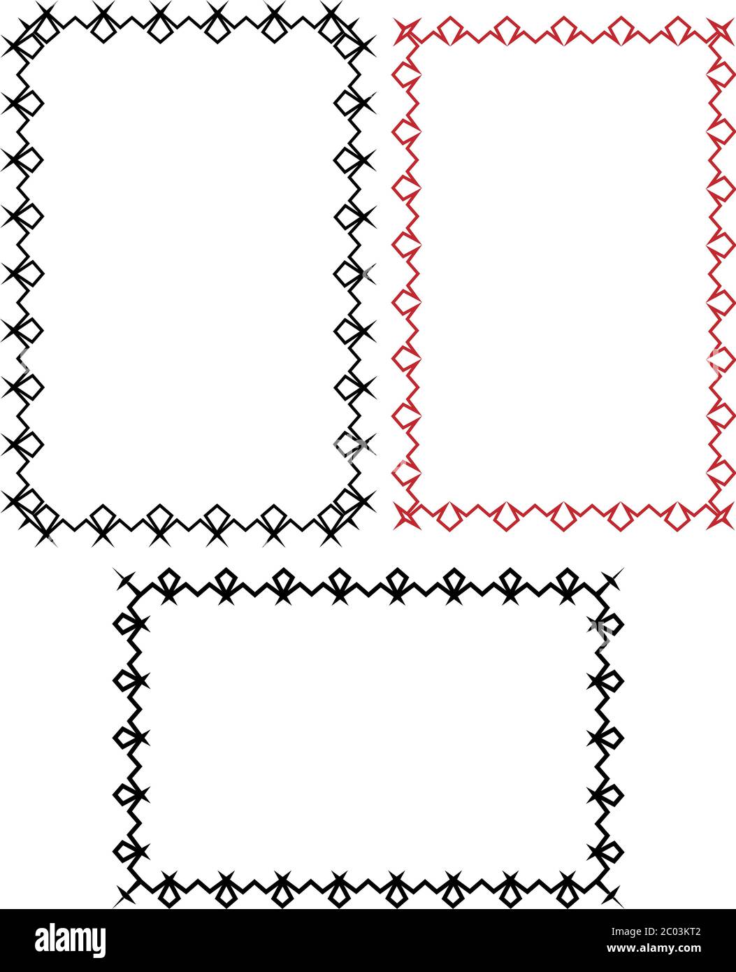 Fett Dicken Rahmen Rahmen Design Vektor-Illustration Stock Vektor