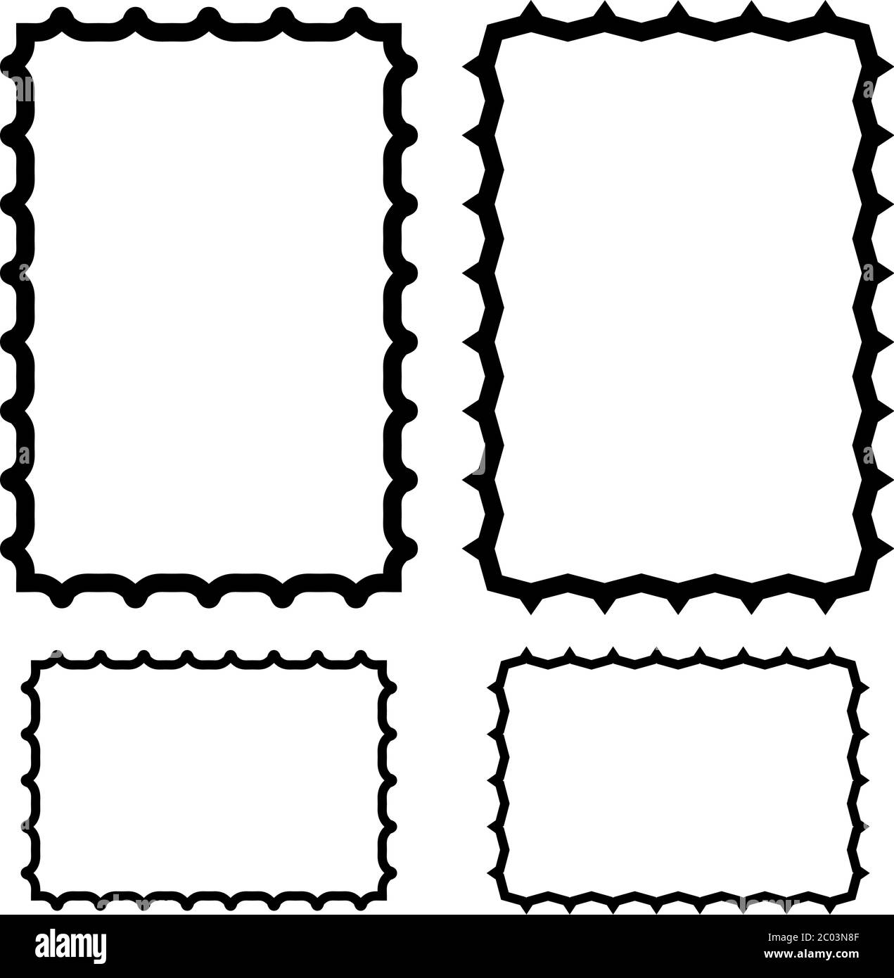 Fett Dicken Rahmen Rahmen Design Vektor-Illustration Stock Vektor