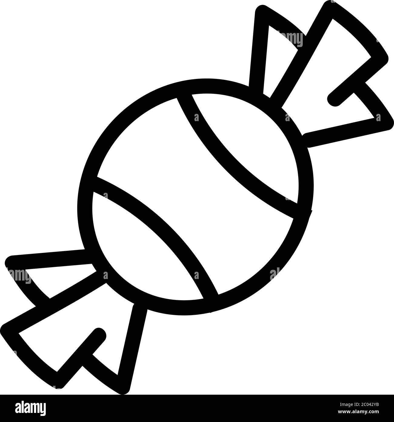 Schokolade Süßigkeiten Symbol Vektor Umriss Illustration Stock Vektor