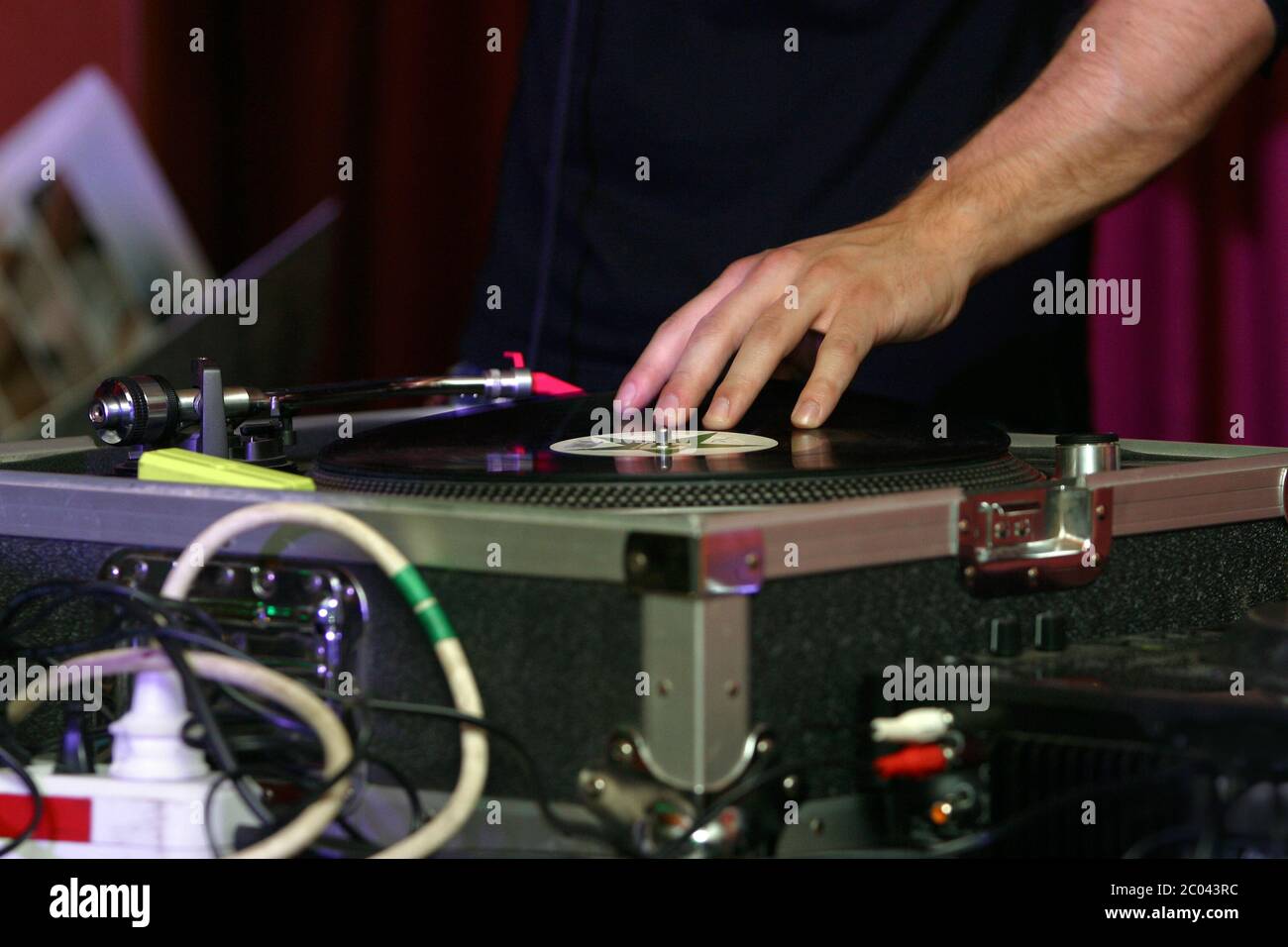 DJ - Musik-Plattenspieler Stockfoto