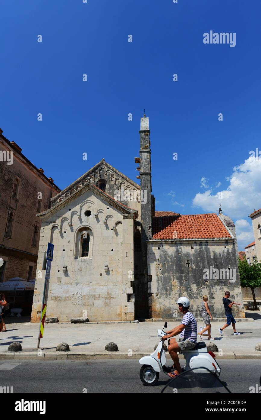 Kirche Johannes des Täufers in Trogir, Kroatien Stockfoto