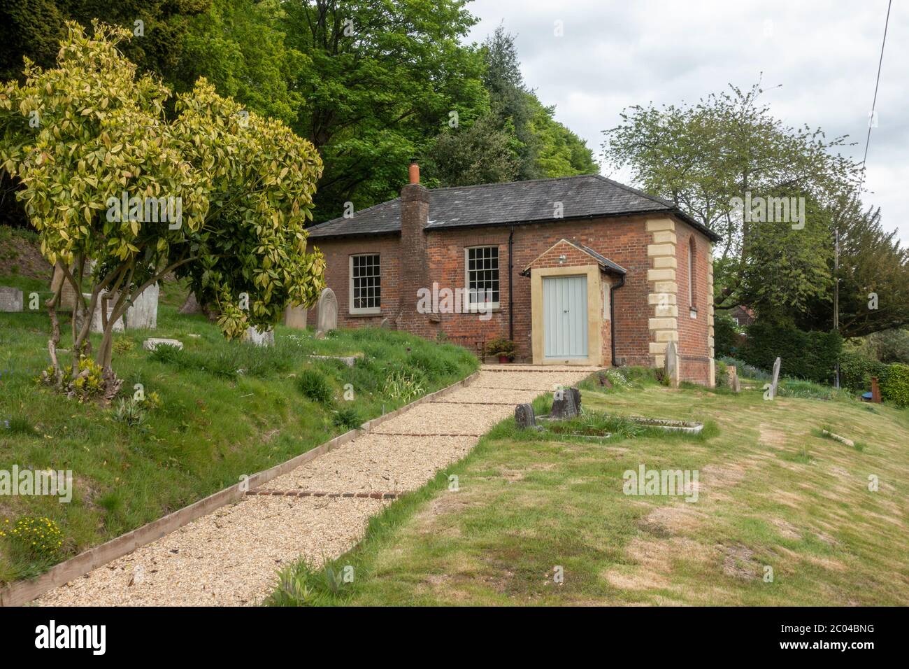 Felday Kapelle im kleinen Dorf Abinger Hammer, Surrey, England, UK. Stockfoto