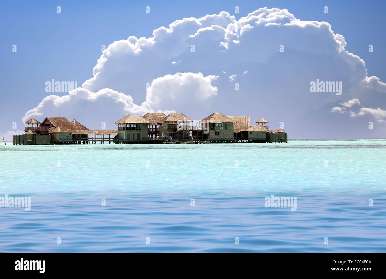 Meer Wasser-tropischen Paradies, Malediven Stockfoto