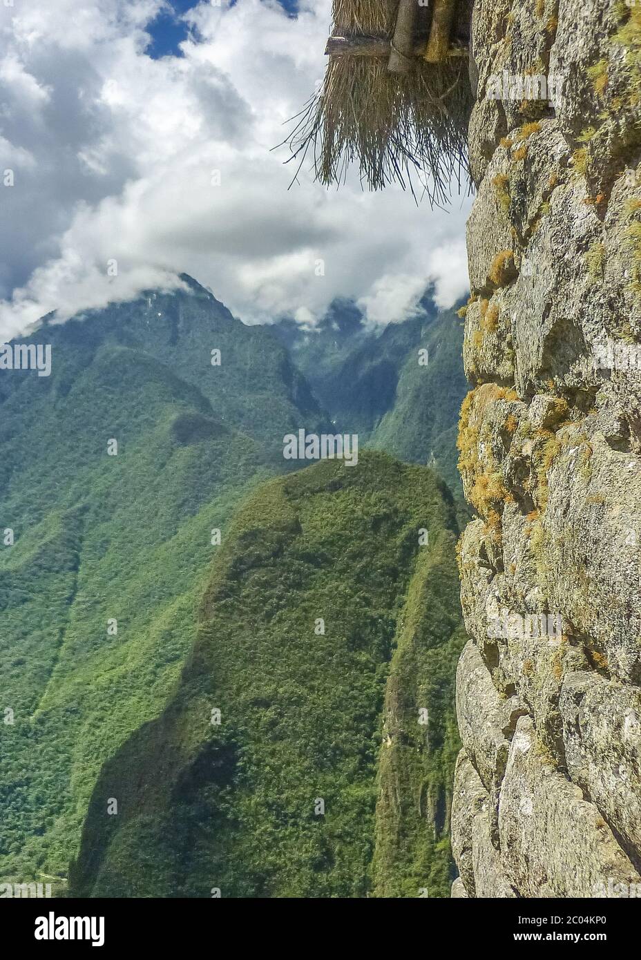 Big Mountain View von Machu Picchu Stadt Stockfoto