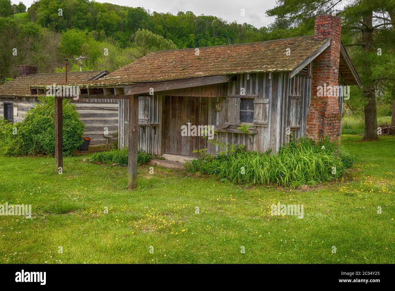 Altes Gebäude in Salt Park in Saltville, Virginia Stockfoto