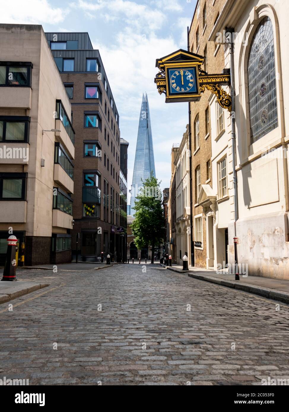 London - wunderschöne alte leere City of London Street Stockfoto