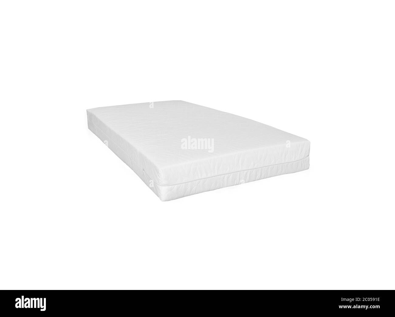Orthopädische Kindermatratze in einer Schutzhülle. Stockfoto