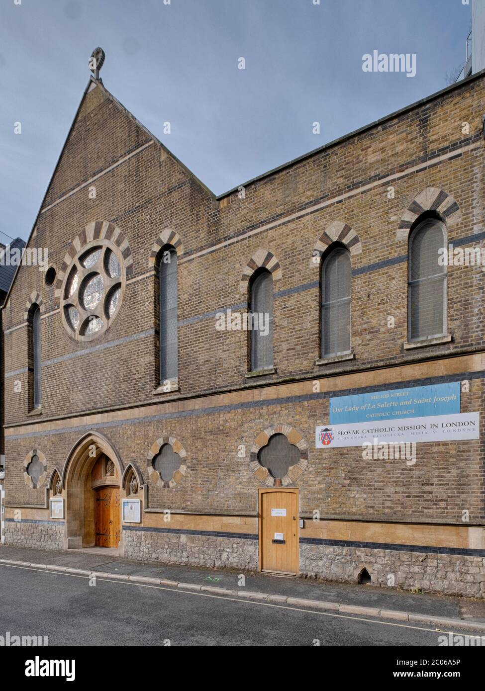 Slowakische Katholische Missionskirche, Melior Street, Bermondsey, London Stockfoto