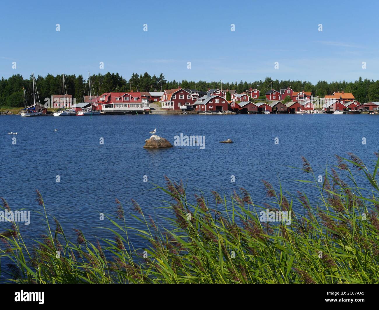 Fischerdorf in schweden Stockfoto