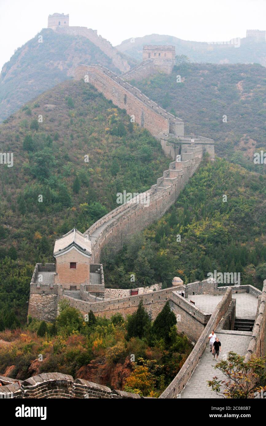 Die Chinesische Mauer von Jinshanling bis Simatai bei Peking, China, Asien. 28/9/2011. Foto: Stuart Boulton/Alamy Stockfoto