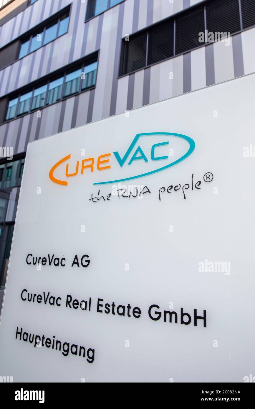 Hoffnung auf den Impuls gegen das Corona-Virus vom Tübinger Pharmaunternehmen CureVac AG. Tübingen, 19.04.2020 Stockfoto