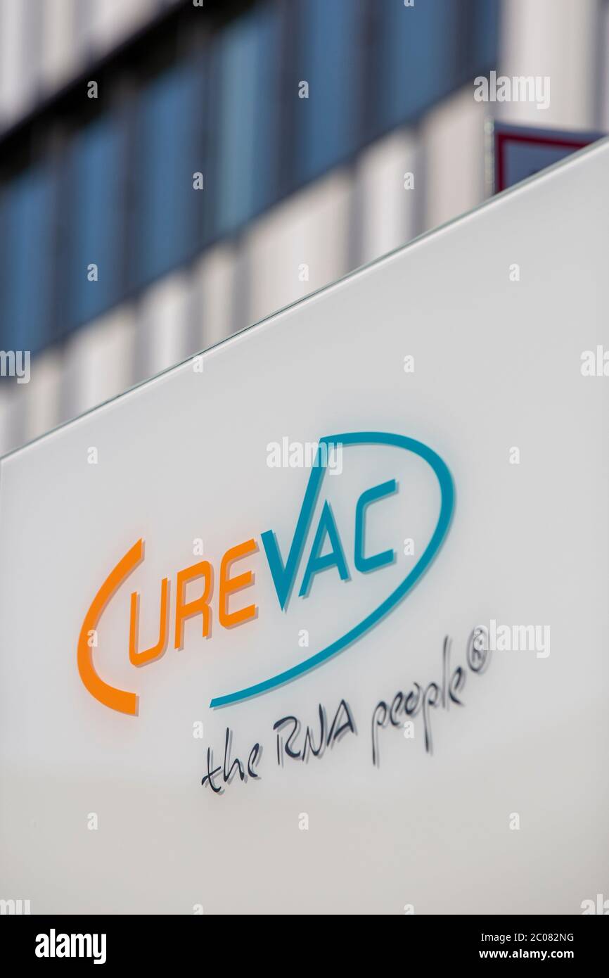 Hoffnung auf den Impuls gegen das Corona-Virus vom Tübinger Pharmaunternehmen CureVac AG. Tübingen, 19.04.2020 Stockfoto