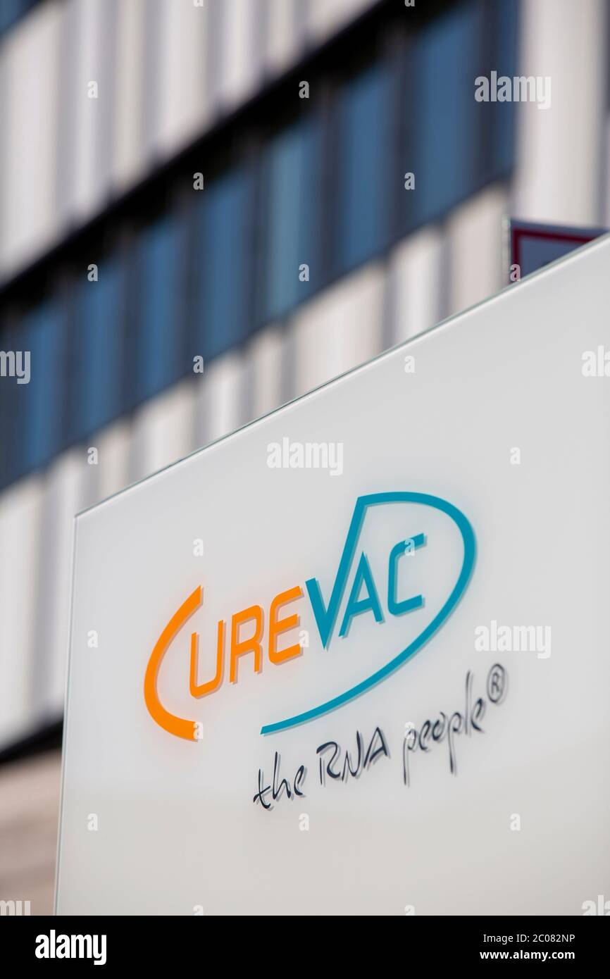 Hoffnung auf den Impuls gegen das Corona-Virus vom Tübinger Pharmaunternehmen CureVac AG. Tübingen, 19.04.2020 Stockfoto